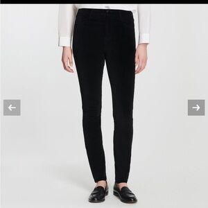 NWT - J BRAND 
- Black Maria High Rise Skinny Velvet Jeans - 27